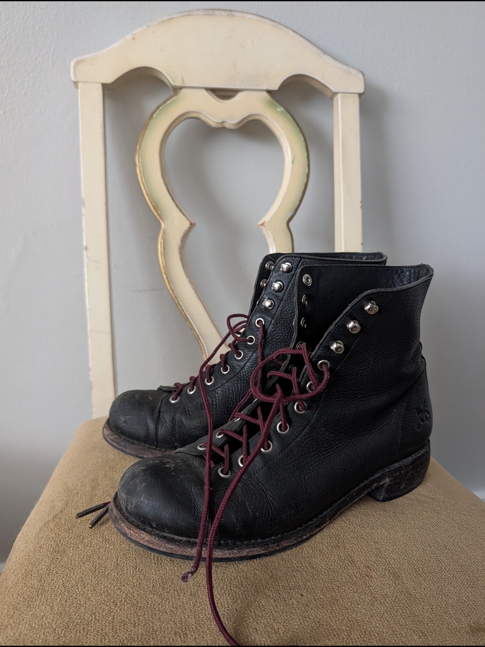 John Fluevog Leather Lace-up Combat Boots